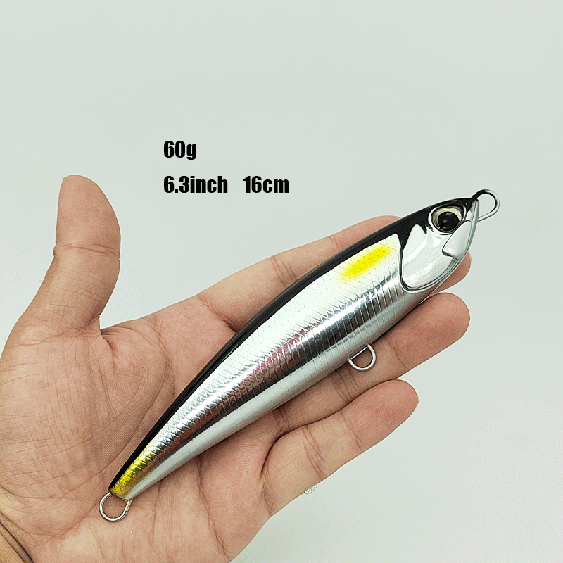 Crankbait Musky Sublimation Popper Topwater Body Fishing Lure Bait 160mm 60g Sinking 40g Floating Surface Pencil Hard ABS – Pencil – view 4