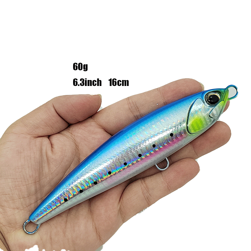 Crankbait Musky Sublimation Popper Topwater Body Fishing Lure Bait 160mm 60g Sinking 40g Floating Surface Pencil Hard ABS – Pencil – view 3
