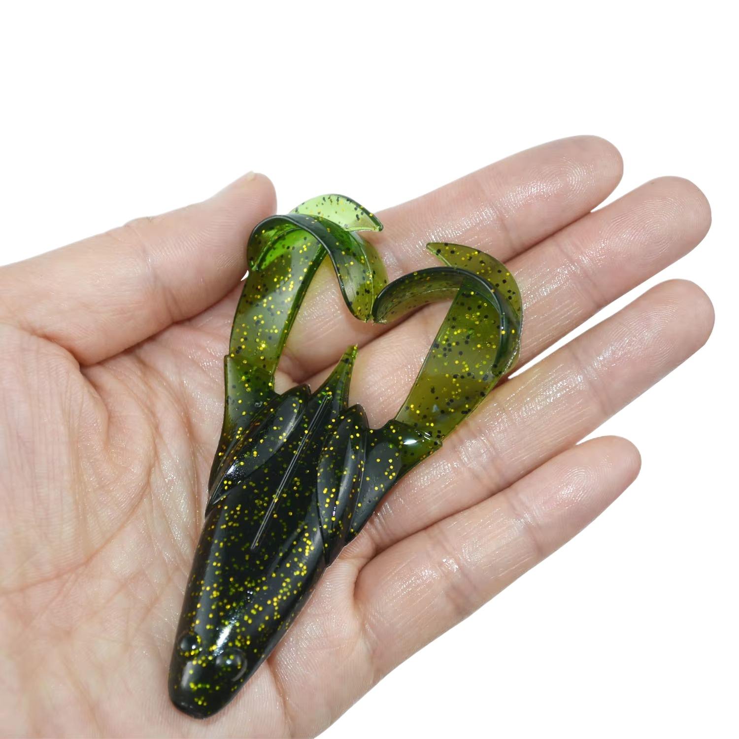 Cheery 15.5g Soft PVC Silicone Frog Lure 90mm Top Water Fishing Bait Artificial Plastic for Marlin 2pcs Per Pack for River – Soft Lure – view 3