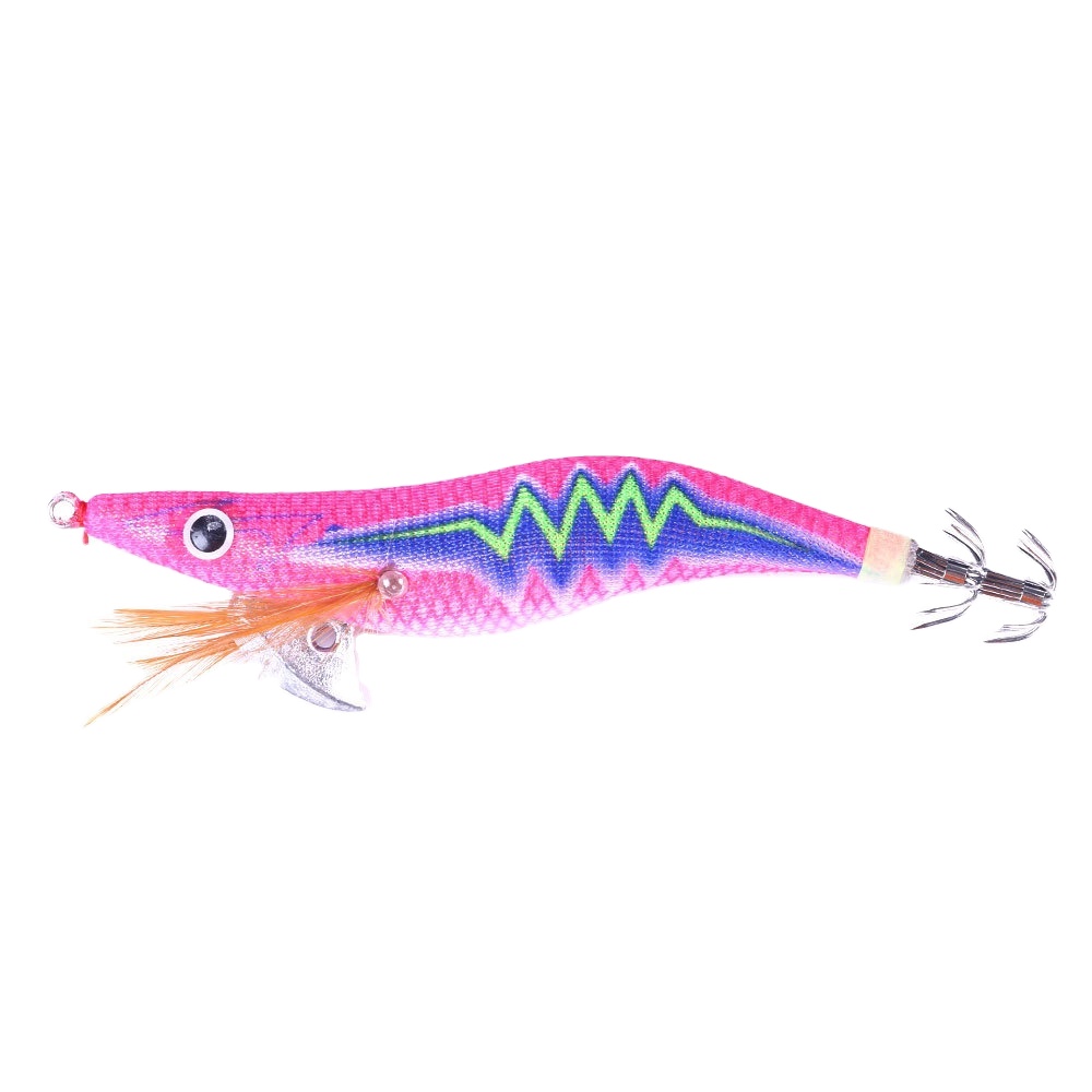 12g 14g Shrimp Jigging Fishing Lure Hard Plastic Squid Jig Saltwater Sinking Squid Jig – Wood Shrimp – view 2