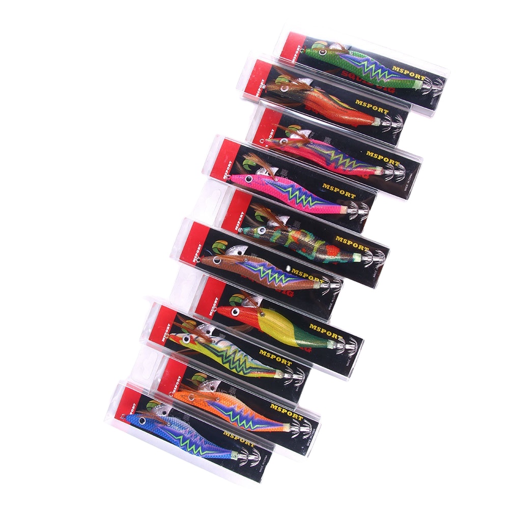 12g 14g Shrimp Jigging Fishing Lure Hard Plastic Squid Jig Saltwater Sinking Squid Jig – Wood Shrimp – view 4