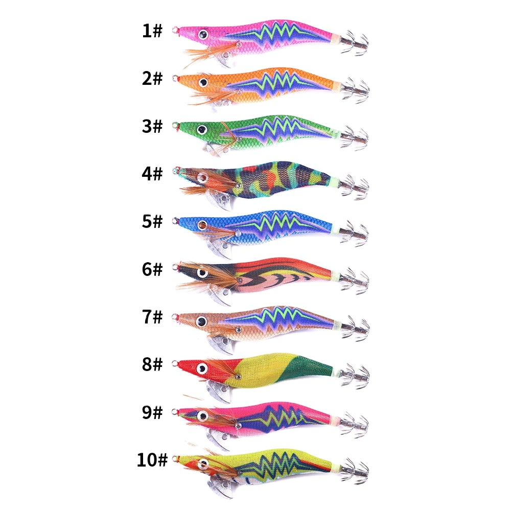 12g 14g Shrimp Jigging Fishing Lure Hard Plastic Squid Jig Saltwater Sinking Squid Jig – Wood Shrimp – view 3