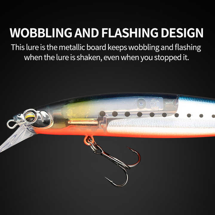130mm 18.5g New Scales Flashing Minnow Lures Floating Jerkbait Short Tongue Plastic Fishing Fure Long Casting for Bass Trout – Soft Lure – view 4