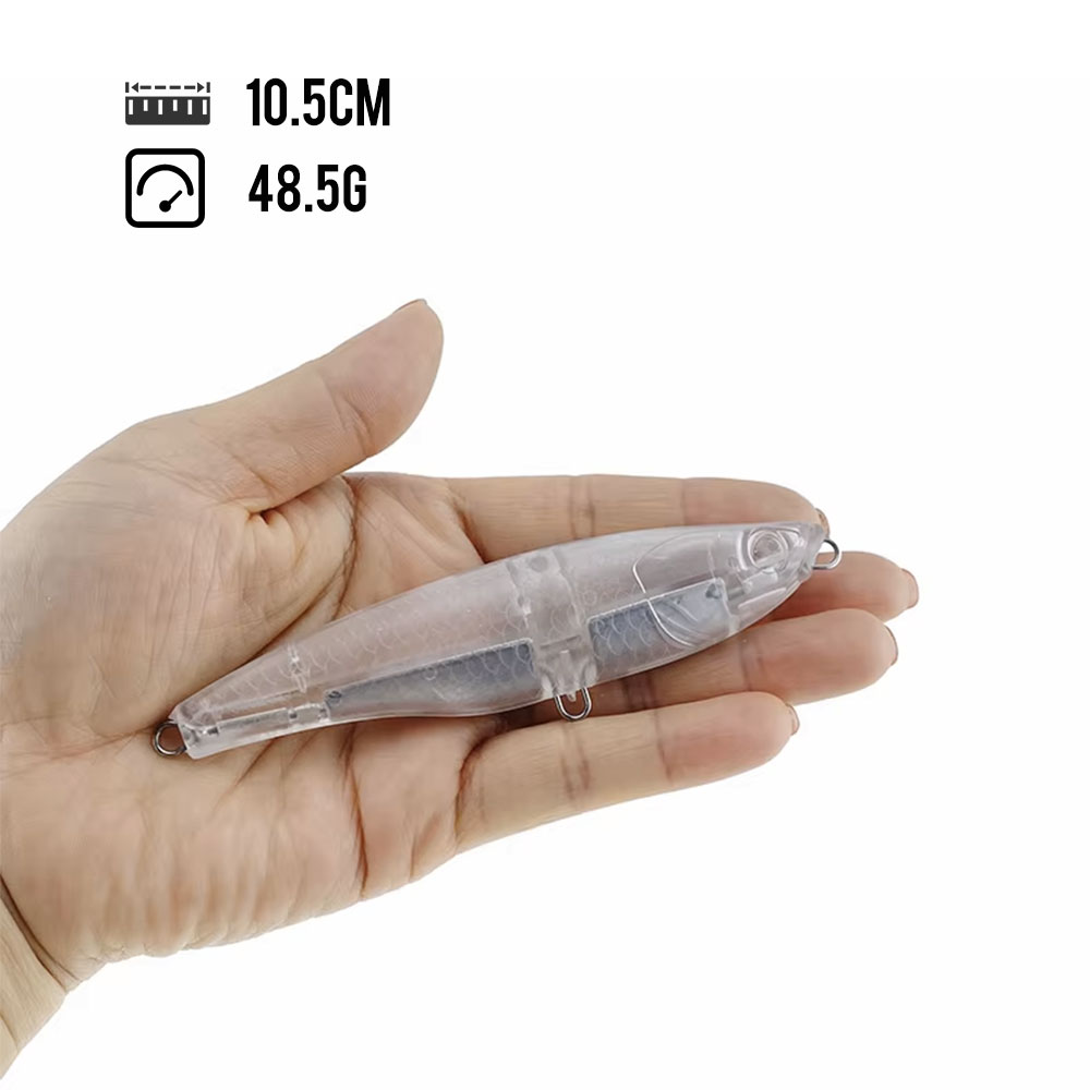 Surface Minnow Pencil Hard Crankbait Musky Sublimation Popper Topwater Body Unpainted Fishing Lure Blank Blanks – Pencil – view 3