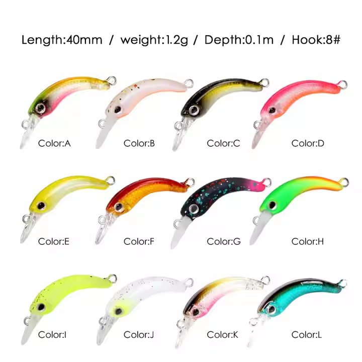 New 1.2g 4cm Mini Floating Minnow Fishing Lure Printed Hard Artificial Crankbait Wobbler for Trout Bass Rivers Lakes Streams – Minnow – view 3