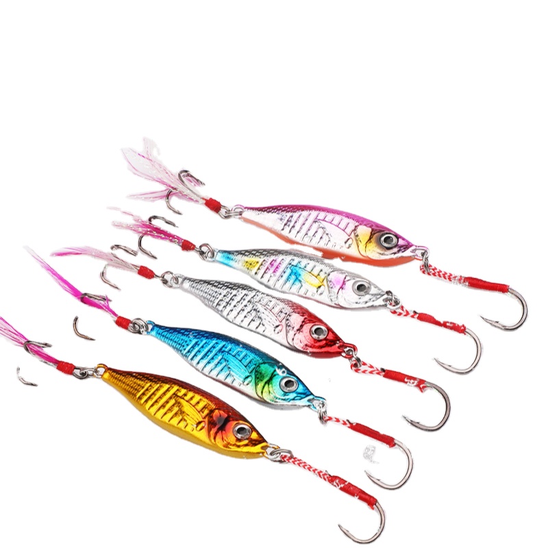 7g-60g Silicone Treble Hook 3D Eyes Artificial Hard Bait Bottom Baits for Snapper Bass & Carp-River/Lake/Ocean Fishing – Metal Lure – view 1