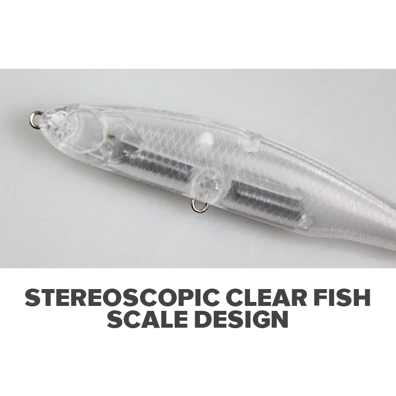 Lures Fishing Unpainted Plastic Lure Blank Bodies Artificial Hard Bait Sinking Pencil Bait Lure Body – Pencil – view 4