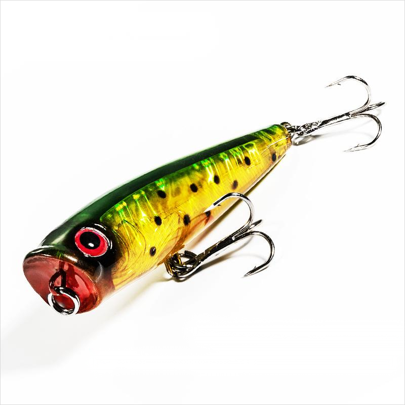 Top Water Popper Floating Fishing Lure 7g 6.5cm Plastic Hard Bait Water Surface Popping Lure Artificial Bait 3D Lure Eyes 65mm – Popper – view 1