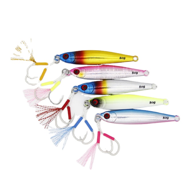Saltwater Fishing Lure Metal Jig 40g 60g 80g Artificial Baits Glow Slow Jigging Lure Metal Slow Jigs – Metal Lure – view 1