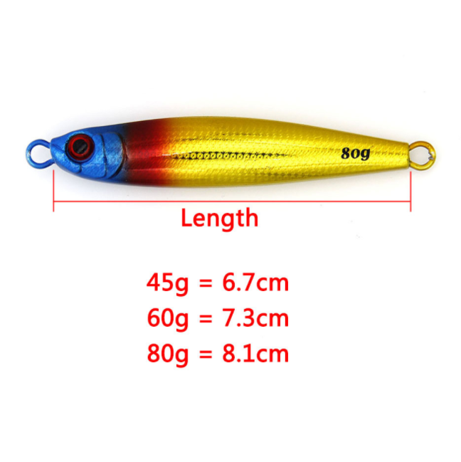 Saltwater Fishing Lure Metal Jig 40g 60g 80g Artificial Baits Glow Slow Jigging Lure Metal Slow Jigs – Metal Lure – view 2