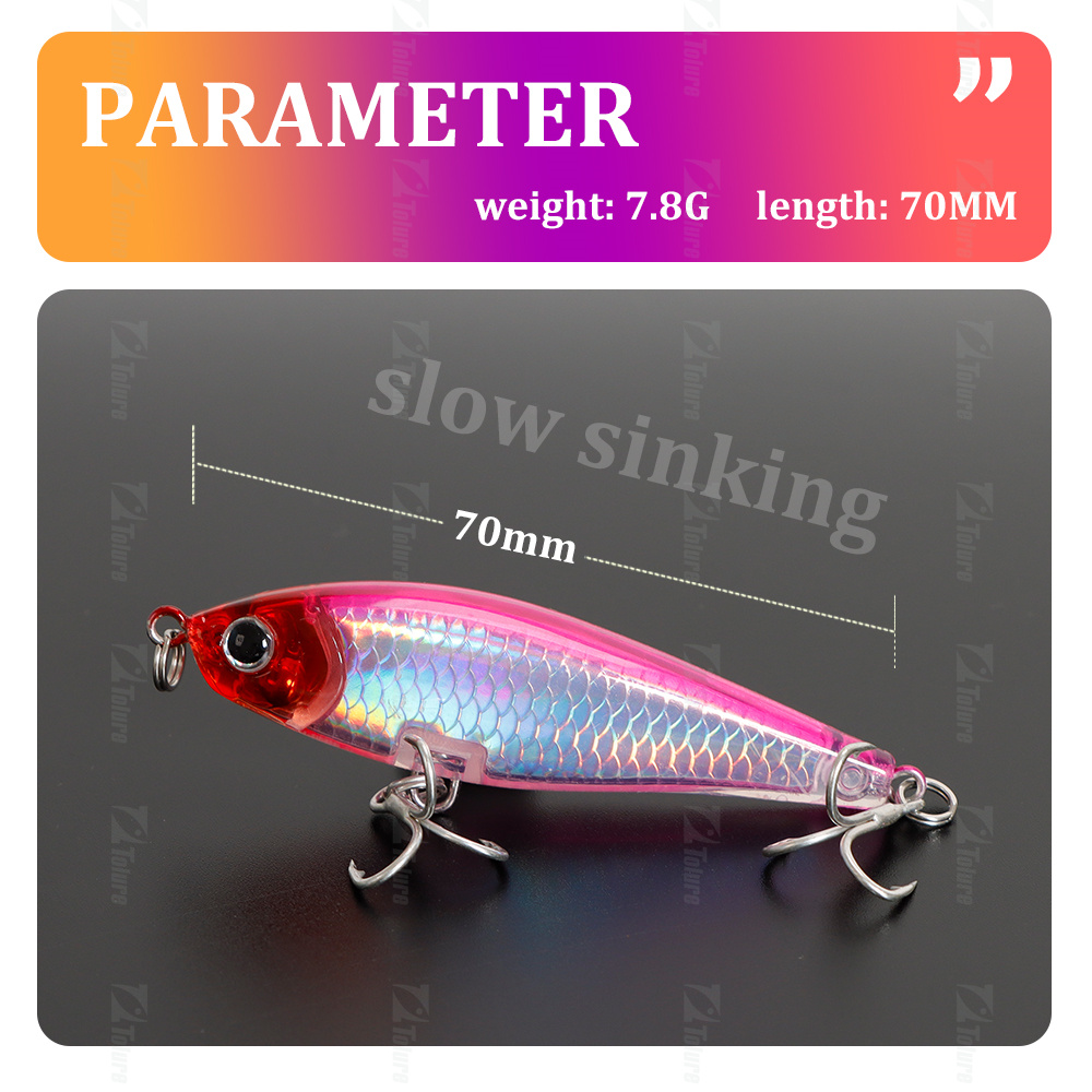 Minnow 70mm 7.8g Pencil Fishing Bait Artificial Hard Lure Pesca Isca Artificial Plastic – Pencil – view 2