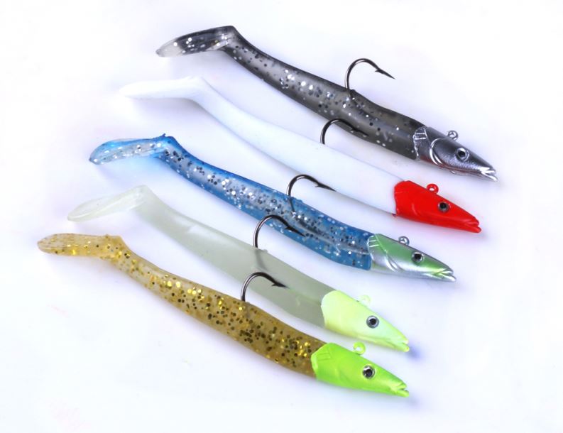 Free Shipping Lead Head Jig Fishing Soft Bait Silicone Soft Plastic Fishing Lure for Big Fish 19g 11cm – Soft Lure – view 2