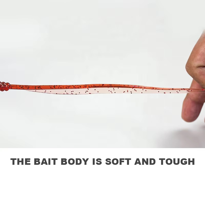 10PCS Fishing Worm Soft Bait Jig Wobbler Artificial Silica Gel Bait Trolling Float Swimbait Perch Fishing Tackle Soft Lure – Worms & Grubs – view 5