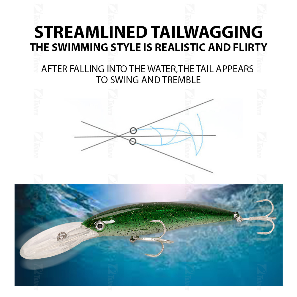 New Design Long Tongue 160mm 72.9g Big Trolling Bait Deep Diving Lures Fishing Minnow Baits Floating Lure Minnow – Minnow – view 4