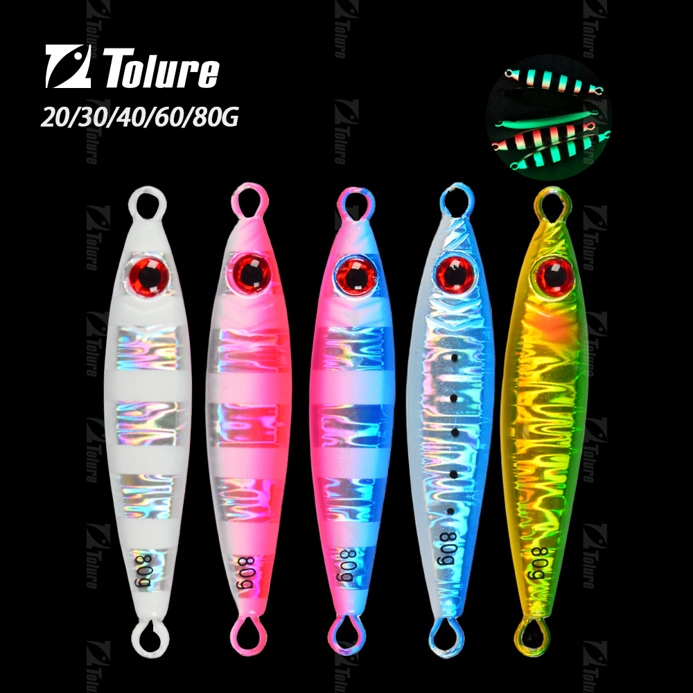 20g 30g 40g 60g 80g Saltwater Peche Fishing Metal Jigging Fast Slow Fall Pitch Fish Lure Bait – Metal Lure – view 3