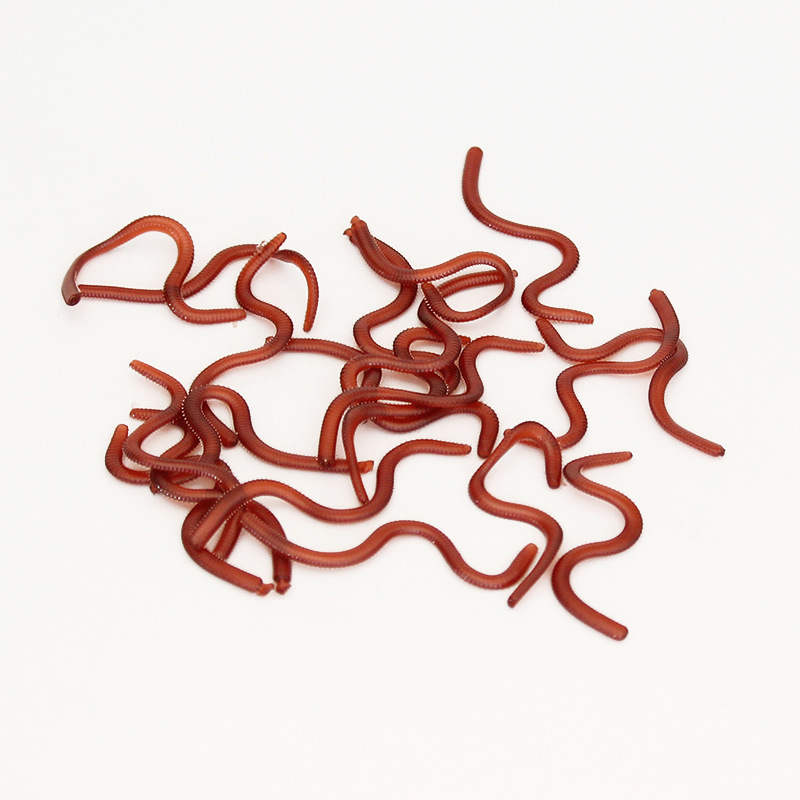 Red Bionic Simulation Bloodworm Earthworm 20g/3cm Plastic Maggots Soft Bait Fishing Lure – Worms & Grubs – view 4