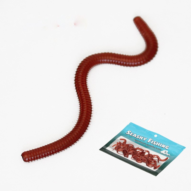 Red Bionic Simulation Bloodworm Earthworm 20g/3cm Plastic Maggots Soft Bait Fishing Lure – Worms & Grubs – view 2