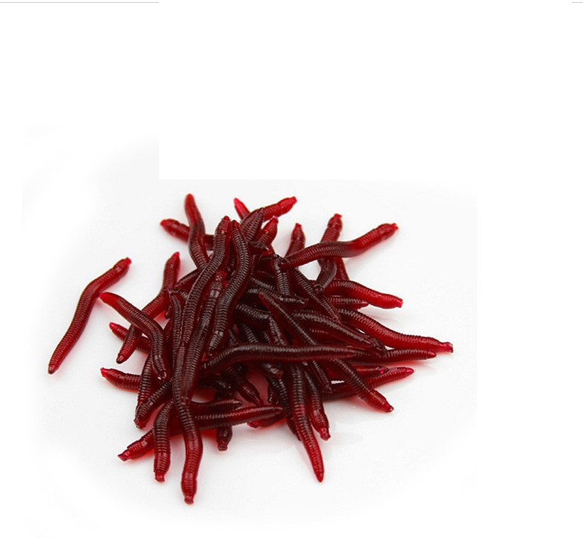Red Bionic Simulation Bloodworm Earthworm 20g/3cm Plastic Maggots Soft Bait Fishing Lure – Worms & Grubs – view 3