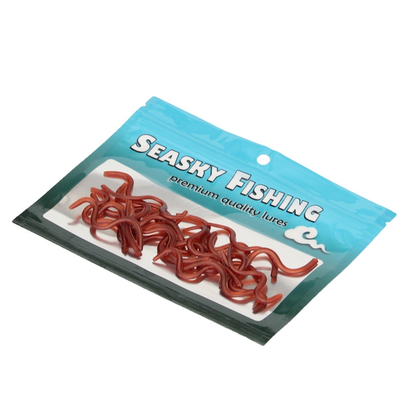 Red Bionic Simulation Bloodworm Earthworm 20g/3cm Plastic Maggots Soft Bait Fishing Lure – Worms & Grubs – view 1