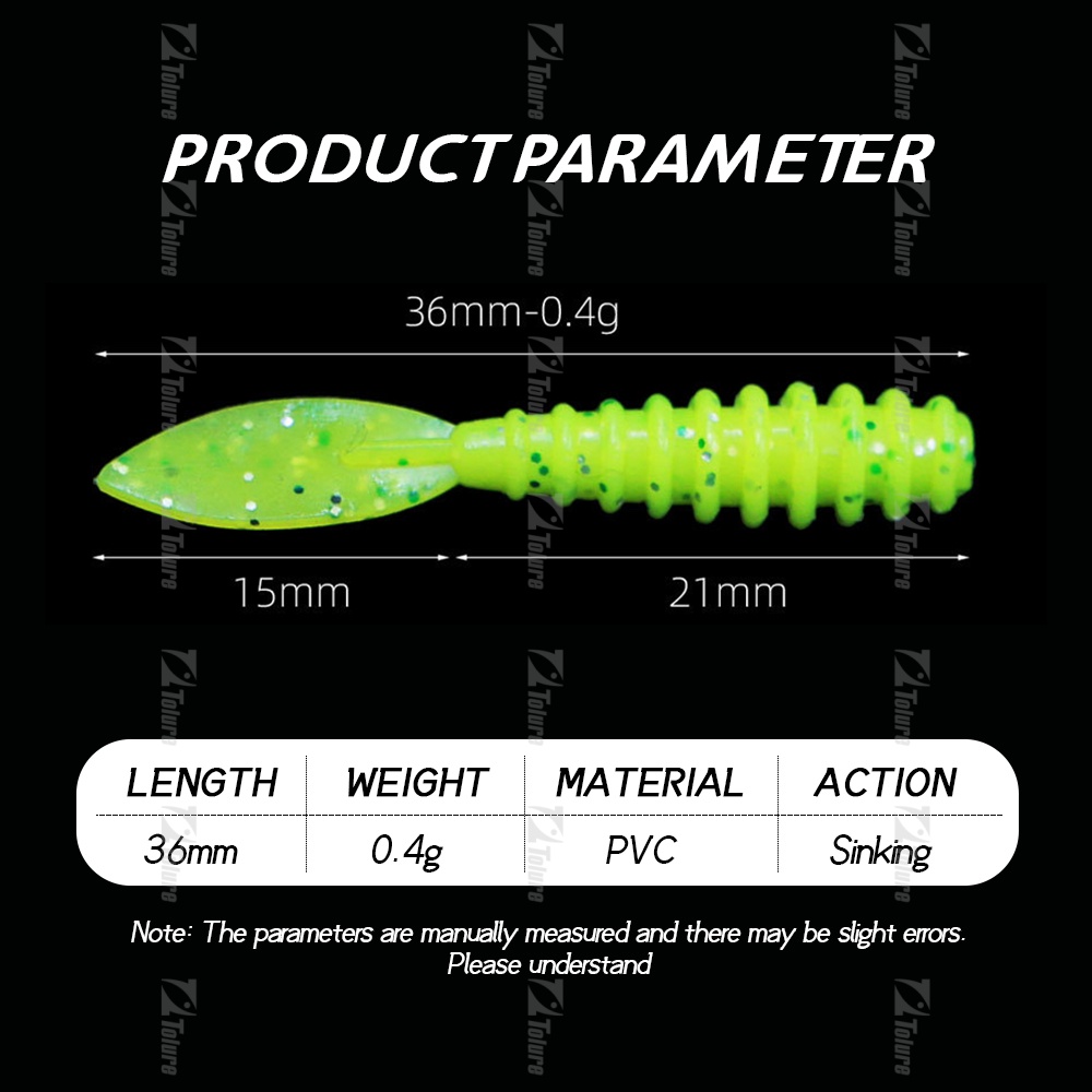 3.6mm 0.4g 10pc/bag Wobblers Mini Ocean Rock Fishing Soft Lures Rubber Soft Baits Soft Worm Artificial Baits Bass Silicone Fish – Worms & Grubs – view 2