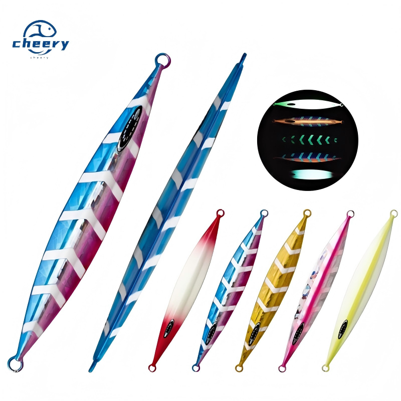 Cheery Cast Slow Pitch Metal Jig 120g 150g 200g 250g 300g Shore Jigging Saltwater Deep Sea Fishing Lure Slow Jig Lure – Metal Lure – view 1