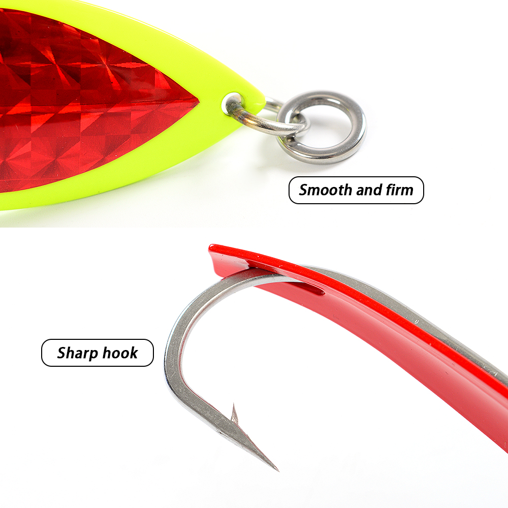 Single Double Hooks 16g 22g 26g 43g 63g Metal Baits Fishing Lure Big Game Jigging Lure Stainless Steel Fishing Spoon Lure – Metal Lure – view 3
