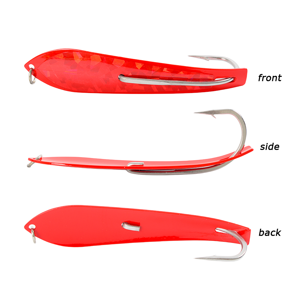 Single Double Hooks 16g 22g 26g 43g 63g Metal Baits Fishing Lure Big Game Jigging Lure Stainless Steel Fishing Spoon Lure – Metal Lure – view 4