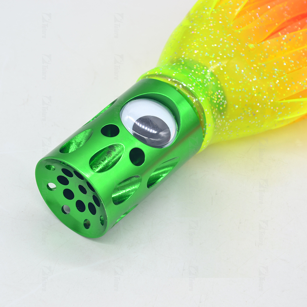 NEW 16inch Trolling Metal Lure Drag Bait Octopus Skirt Sea Bait Aluminum Head Silicone Skirt Big Game Squid Jig – Octopus Skirt – view 4