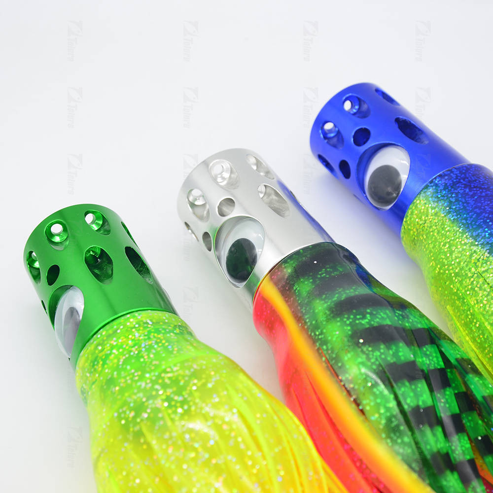 NEW 16inch Trolling Metal Lure Drag Bait Octopus Skirt Sea Bait Aluminum Head Silicone Skirt Big Game Squid Jig – Octopus Skirt – view 3