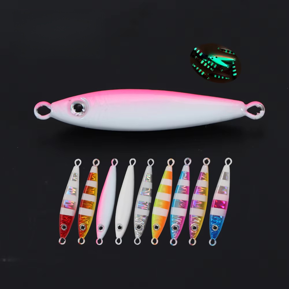 Hot Sale Metal Jigging Lures 20g/30g/40g/60g/80g Vertical Saltwater Slow Pitch Luminous Fishing Hard Baits – Metal Lure – view 1