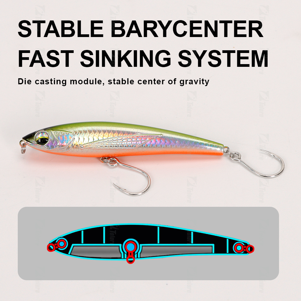 New Artificial Bait 50g 120mm Sinking Pencil Lure Stick Bait Saltwater Fishing Lure Swimmer – Pencil – view 4