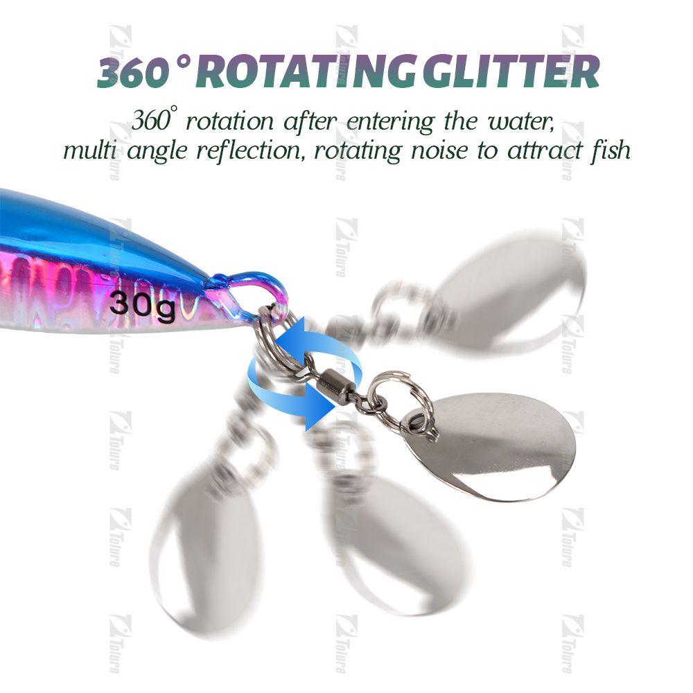 New Custom 20/30/40/60g Saltwater Lead Vertical Metal Jig Artificial Bait Fishing Jig Slow Pitch Jigging Lures – Metal Lure – view 5