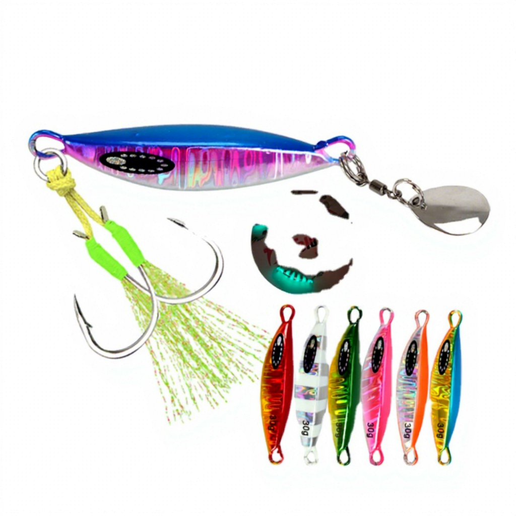New Custom 20/30/40/60g Saltwater Lead Vertical Metal Jig Artificial Bait Fishing Jig Slow Pitch Jigging Lures – Metal Lure – view 1