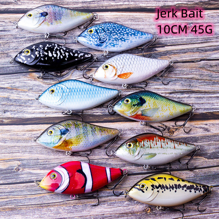 10CM 45G Hard Sinking Fishing Lures Crank Baits Pike Bait Crank Jerk Bait Minnow Plastic Hard Fishing Lures – Metal Lure – view 1