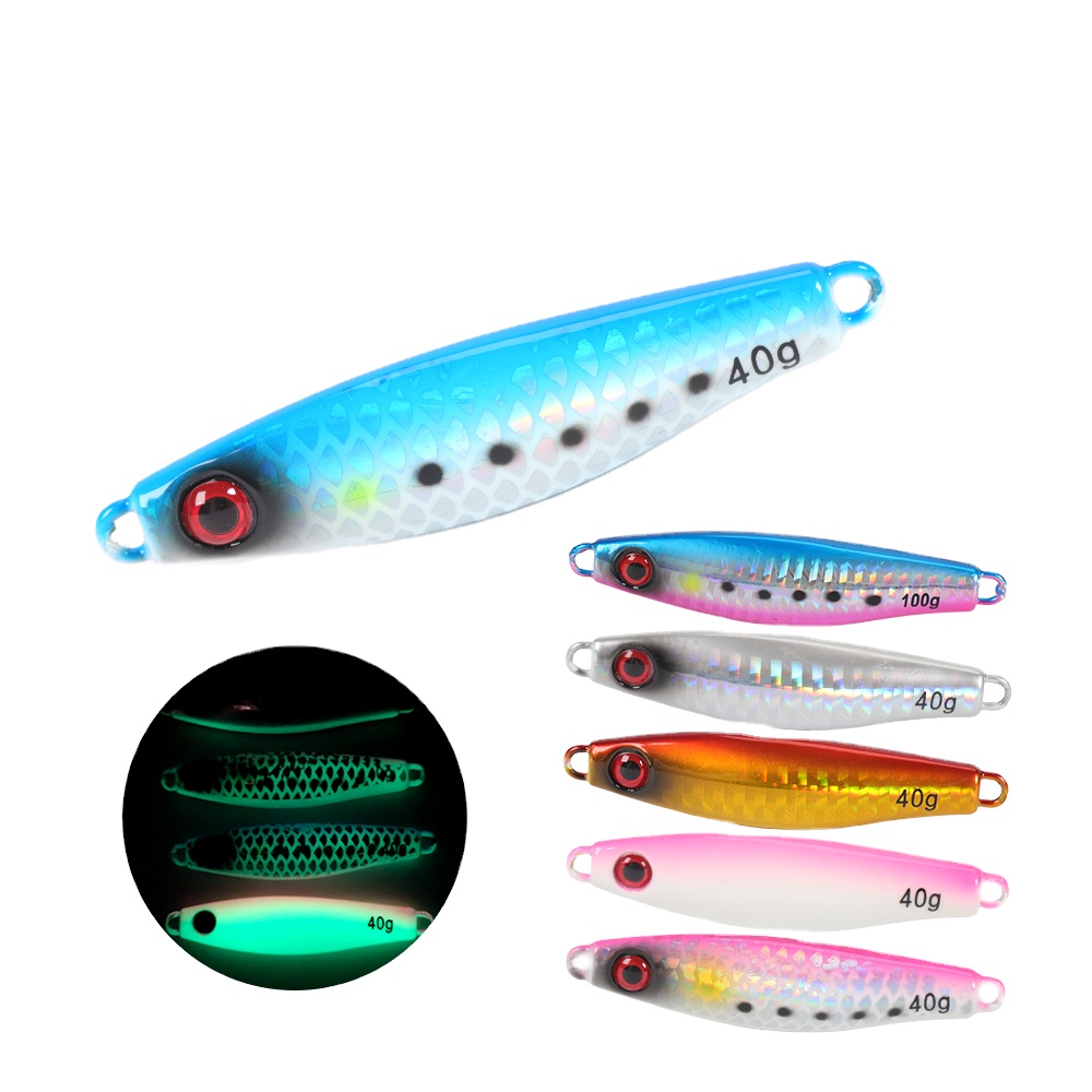 New Sinking Metal Jig 30g 40g 60g 80g 100g Slow Pitch Jigging Lure Metal Saltwater Fishing Bait – Metal Lure – view 1
