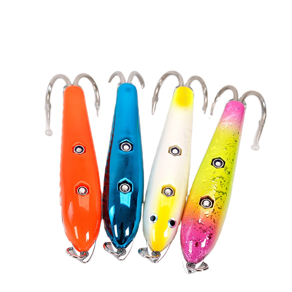 New Design 23g 48g 57g Stainless Spoon Trolling Lures with Double Hook Metal Fishing Spoon Bait for Deep Sea – Pencil – view 1