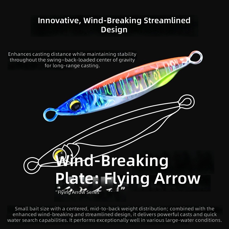 CHEERY Colorful 7g 10g 15g 20g 25g New Design Hard Sinking Sea Bass Fishing Lures Bodies Metal Lure Jig Slow Jig Lures – Metal Lure – view 3
