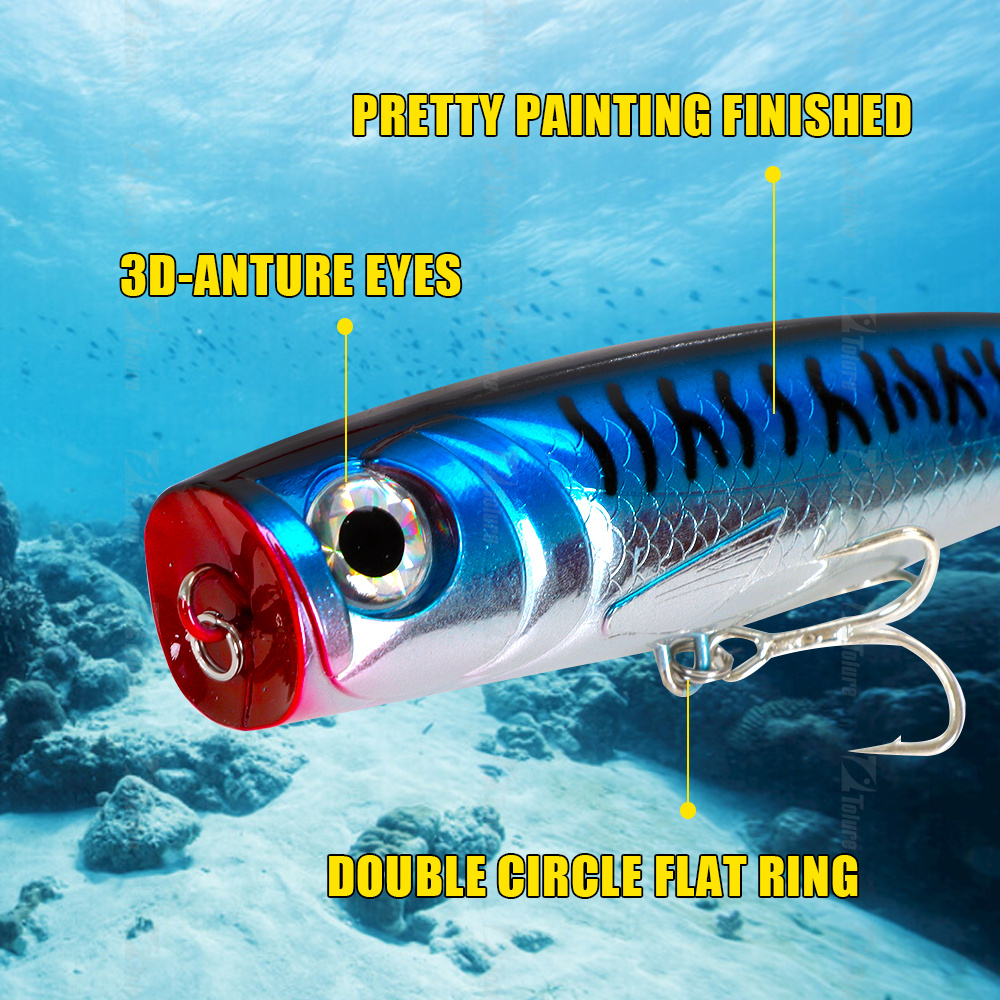 HOT Sale Best Popper Fishing Lures and Baits 130mm 58g Saltwater Trolling Lure Surface Topwater Casting Popper Lure – Popper – view 5