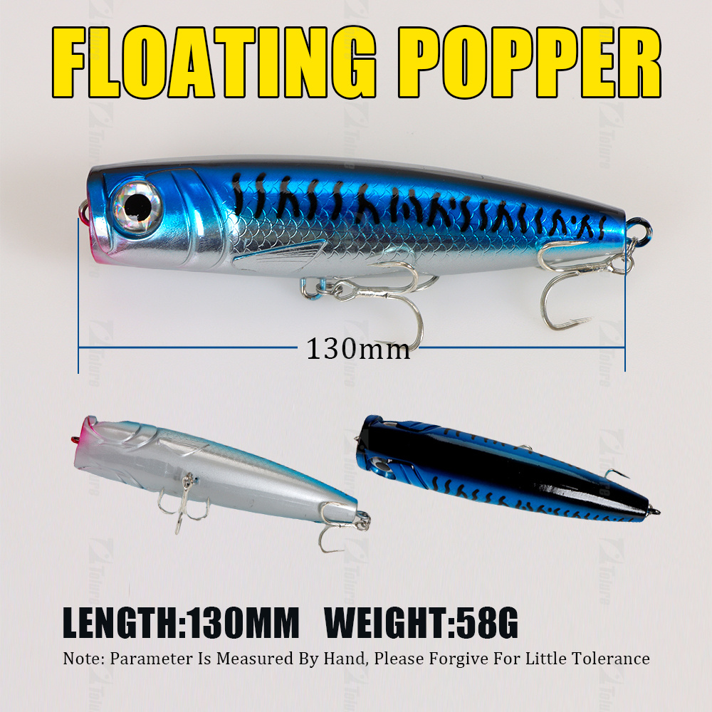 HOT Sale Best Popper Fishing Lures and Baits 130mm 58g Saltwater Trolling Lure Surface Topwater Casting Popper Lure – Popper – view 2