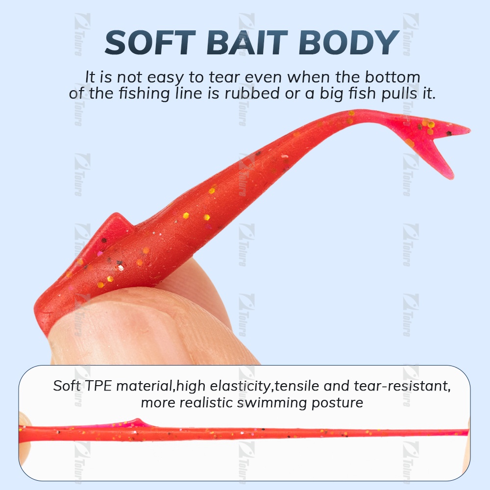 Soft TPR Lures 15pcs/pack Swim Baits 40mm 0.28g Artificial Soft Bait Fish Wobblers Soft Bait Lures – Worms & Grubs – view 3