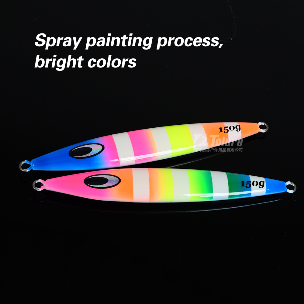 Hot Sale New Design 150g 200g 250g Luminous Bright Colors Metal Fishing Jig Lead Slow Pitch Jigging Lure Deep Sea – Metal Lure – view 5