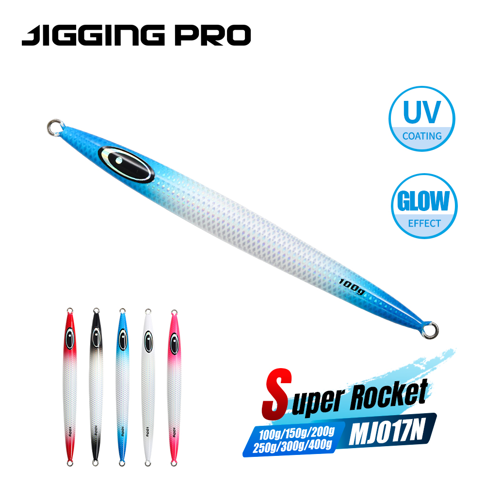 Cheery 100g-400g Saltwater Jig Fishing Lures Fast Sinking Casting Jigging Bait Lead Material Artificial Bait for Sea Fishing – Metal Lure – view 2