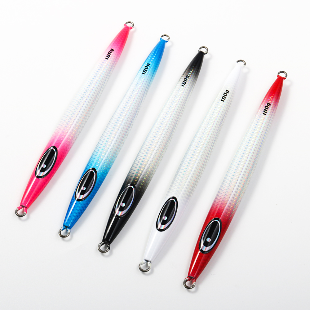 Cheery 100g-400g Saltwater Jig Fishing Lures Fast Sinking Casting Jigging Bait Lead Material Artificial Bait for Sea Fishing – Metal Lure – view 1