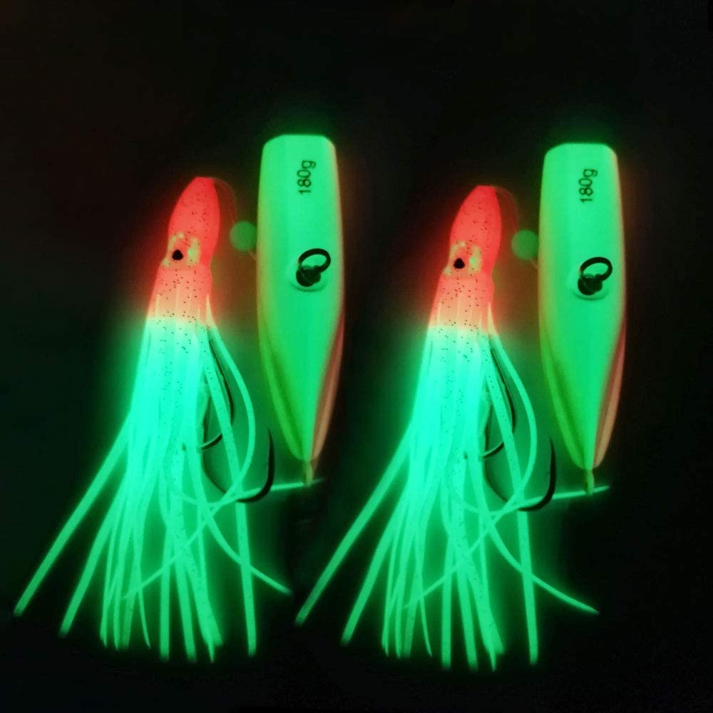 Cheery 40g-200g Saltwater Fishing Lure Artificial Bait Metal Head Skirts Octopus Slow Jig Inchiku Squid Lures for River Fishing – Soft Lure – view 3