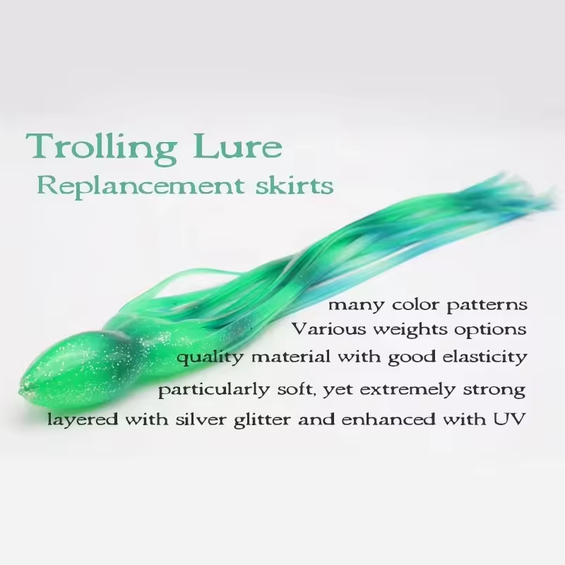 Cheery PVC Saltwater Fishing Trolling Skirts Lure 2.5in to 16in Octopus Squid Marlin Teaser Tuna Printed Different Sizes Lure – Octopus Skirt – view 2