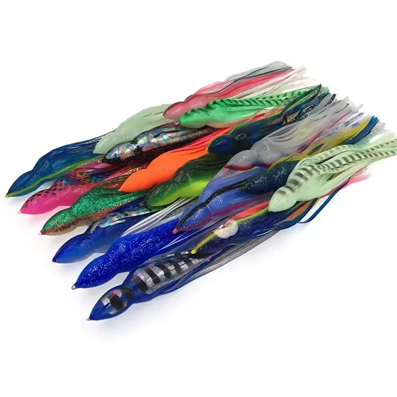 Cheery PVC Saltwater Fishing Trolling Skirts Lure 2.5in to 16in Octopus Squid Marlin Teaser Tuna Printed Different Sizes Lure – Octopus Skirt – view 4