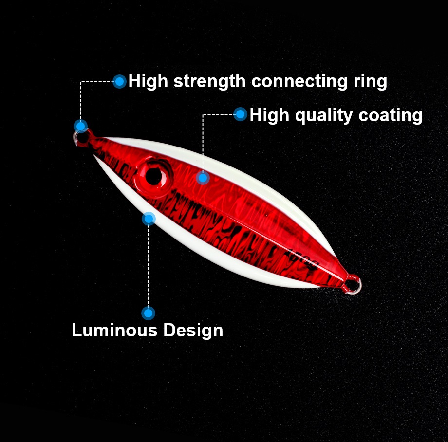 Cheery 20g-200g Fishing Jig Bait Lure Slow Pitch Jigging for Sea Boat Tuna Pike Variety Pack 80g 100g 120g 150g 200g Metal Lead – Metal Lure – view 3