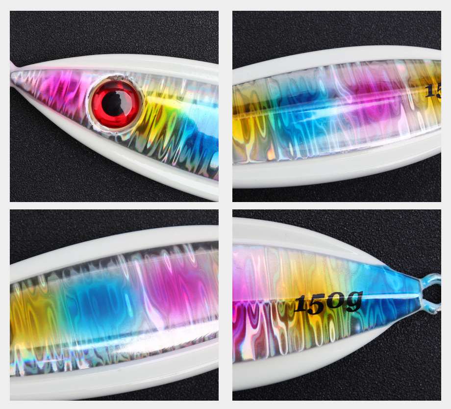 Cheery 20g-200g Fishing Jig Bait Lure Slow Pitch Jigging for Sea Boat Tuna Pike Variety Pack 80g 100g 120g 150g 200g Metal Lead – Metal Lure – view 4