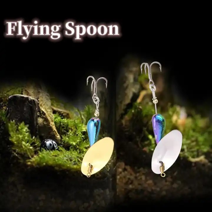 Cheery New 3.5g 7g Flying Sequins Copper Spinnerbait with Origin Treble Hook Metal Jigs Fishing Lure Spoon for Sea Bass Pike – Metal Lure – view 3