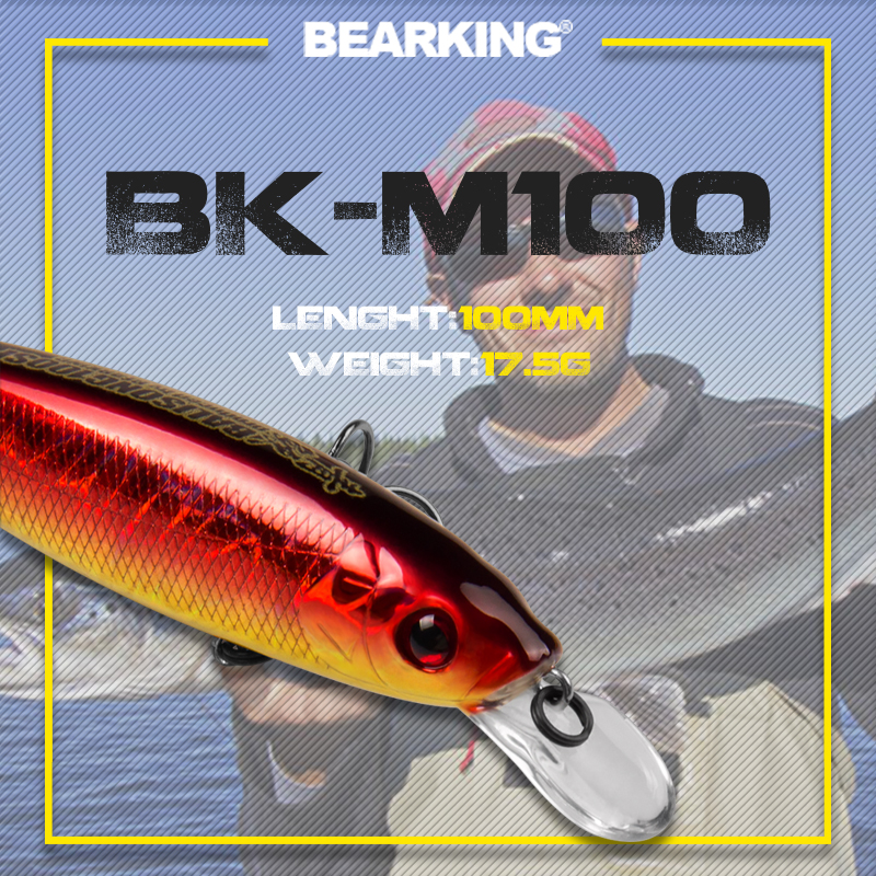 Cheery for Bearking Tungsten Balls Casting 10cm 17.5g Top Model Hard Bait Minnow Professional Hook Fishing Lures for Carp and – Minnow – view 4